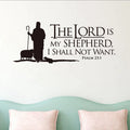 Psalms 23 The LORD is My Shepherd Wall lettering Mural Vinyl Decals Bible Verse Wall Art Vinyl Stickers Christian