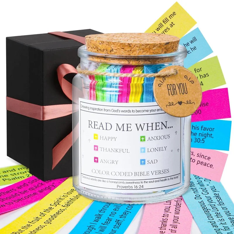 Bible Verses  in Glass Jar Bible Verse Jar Spanish English Christian Scripture Prayer Hope Jar For Spiritual Growth Pious Prayer